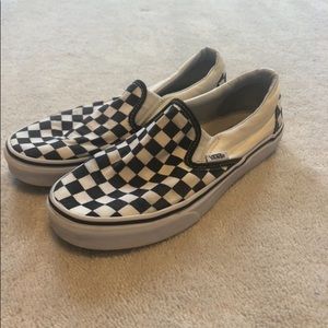 b&w checkered vans